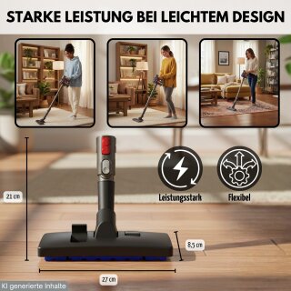 AEG Staubsauger Bodendüse: Perfekte Kombi-Düse Für Teppich & Parkett (Chrom-Gleitsohle)
