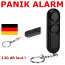 Panikalarm Schlüsselanhänger´schwarz laut Handtaschen Alarm Sirene Taschenalarm