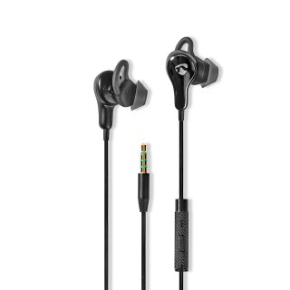 Sport-Kopfhörer | Mit Kabel | In-Ear | 1,2 m Kabel | Schwarz
