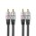 Stereo-Audiokabel | 2 x Cinch-Stecker – 2 x Cinch-Stecker | 1,50 m | Anthrazit