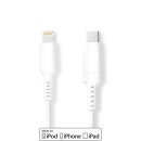 Für Apple Lightning-Stecker, 8-polig – USB-C Kabel Ladekabel 1m weiss