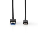 USB-3.1-Kabel (Gen2) | USB-C™-Stecker – A-Stecker | 1,0 m | Schwarz