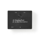 2 Anschlüsse | Bidirektionaler DisplayPort-Switch | Schwarz