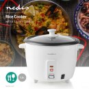 Antihaft Metall Alu Reiskocher | 500 Watt | 1,5 Liter | Weiß