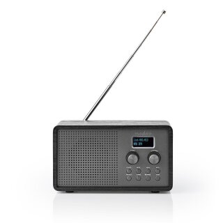 DAB+-Radio | 4,5 W | UKW | Uhr- und Alarmfunktion | Schwarz