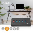 5 Port USB 3.0 Hub QC3.0 / USB 3.2 Verteiler Weiche Aktiv mit Netzteil 5Gbps Highspeed