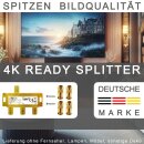3-Fach Gold Koaxverteiler Antennenverteiler Verteiler Koax Buchse TV Splitter Adapter