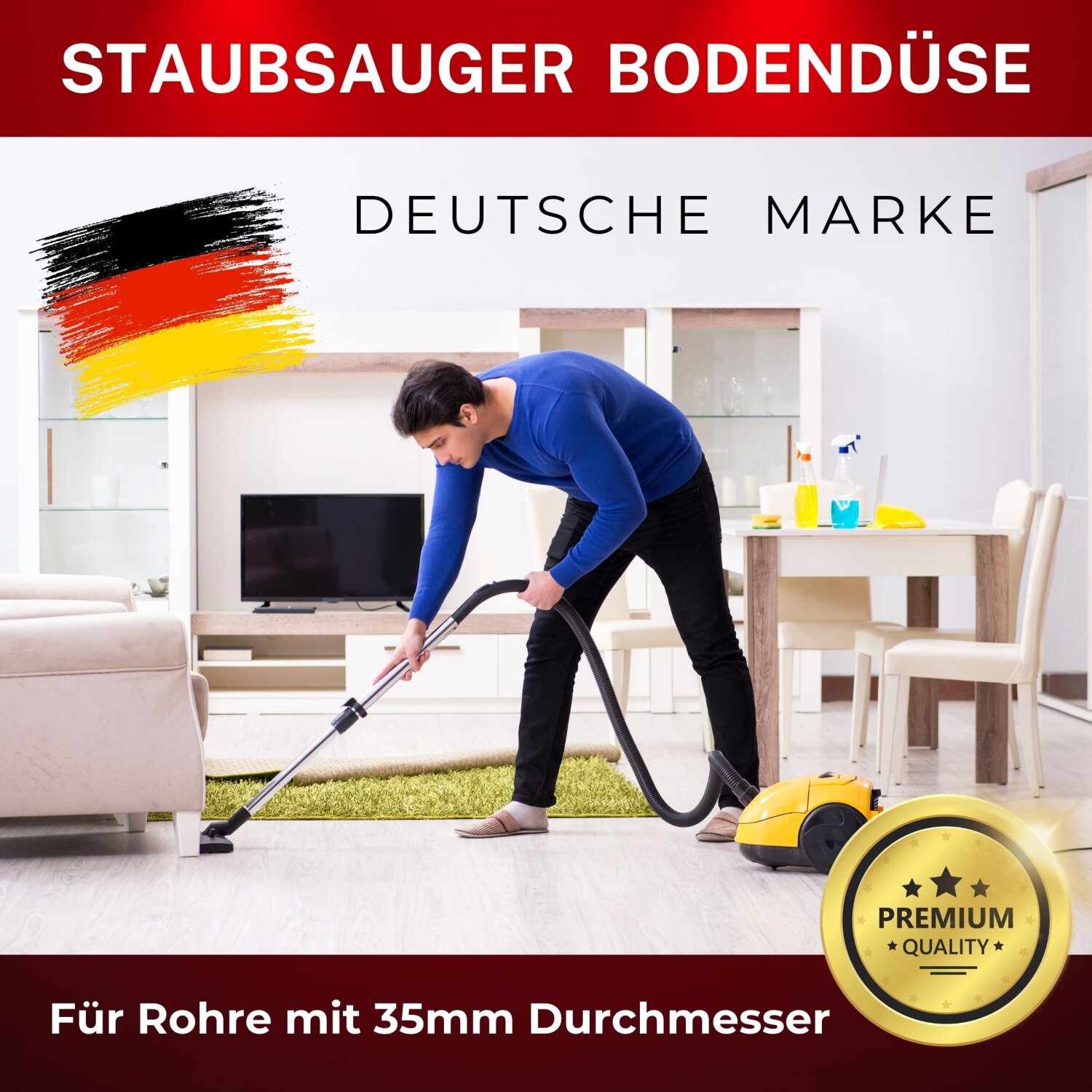 35mm Staubsauger düse Kombidüse für Siemens Bosch Kärcher Düse Fuß WD 3 5 6 AD 4 
