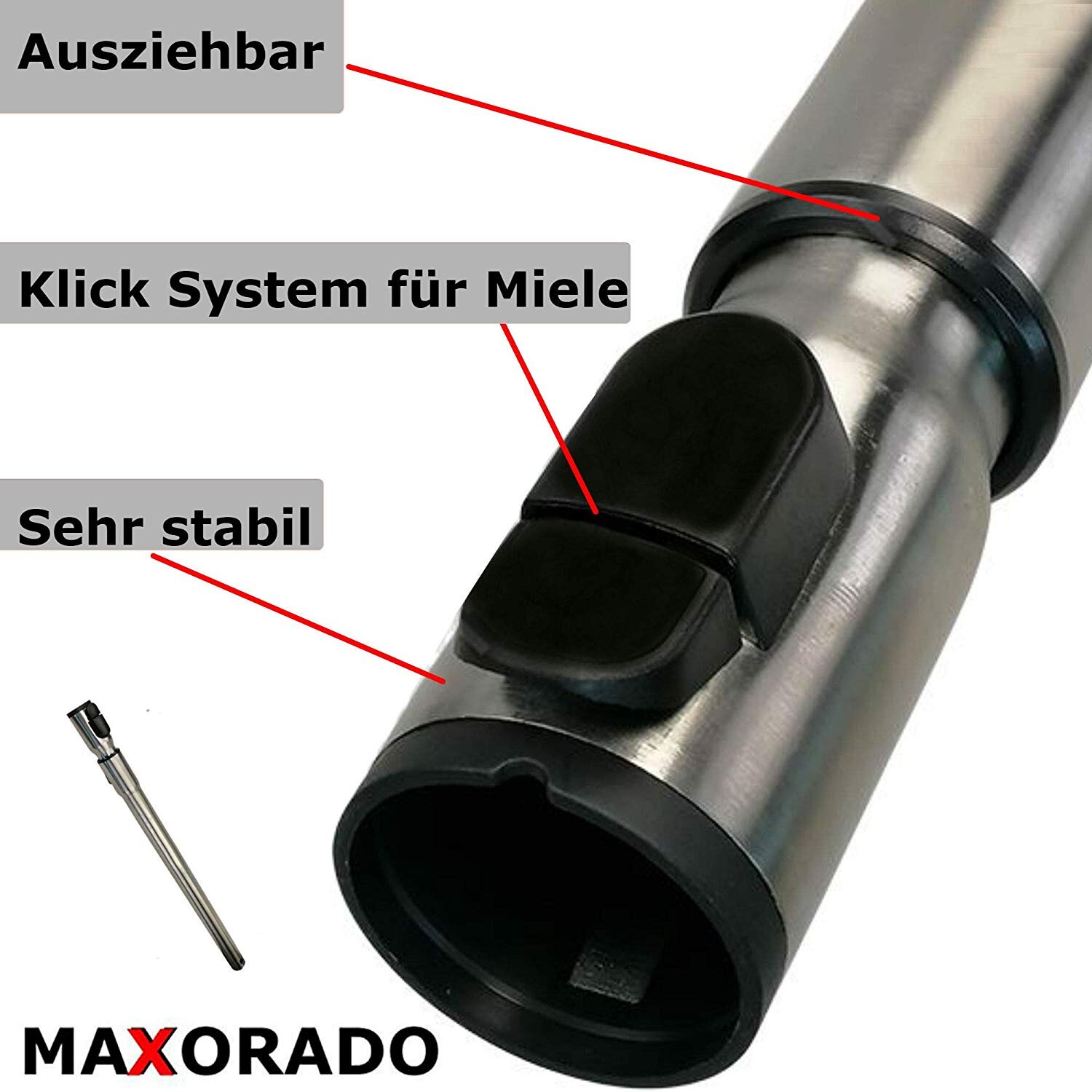 Teleskoprohr für Miele S4780 Saugrohr Teleskopsaugrohr Staubsaugerrohr Rohr