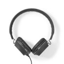 Kabelgebundene Stoff-Kopfhörer | On-Ear | 1,2-m-Audiokabel | Anthrazit/Schwarz