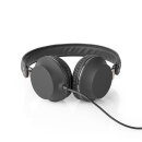 Kabelgebundene Stoff-Kopfhörer | On-Ear | 1,2-m-Audiokabel | Anthrazit/Schwarz