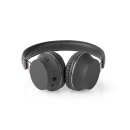 Drahtlose On-Ear-Kopfhörer | max. Batteriespielzeit: 18 hrs | Eingebautes Mikro | Drücken Sie Strg | Lautstärke-Regler | Anthrazit / Schwarz