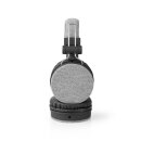 Kabelgebundene Stoff-Kopfhörer | On-Ear | 1,2-m-Audiokabel | Grau/Schwarz