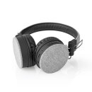 Stoff-Bluetooth®-Kopfhörer | On-Ear | 18 Stunden Wiedergabezeit | Grau / Schwarz