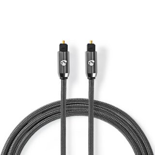 1m Highend Digital Toslink Audio flexibles Kabel Geflecht zb für PS4 PS5 TV