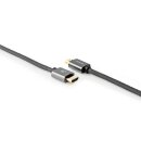 1m 4K 60Hz Highend HDMI-Kabel mit Ethernet Vollmetall Stecker Baumwollstoff Nylon Kabel