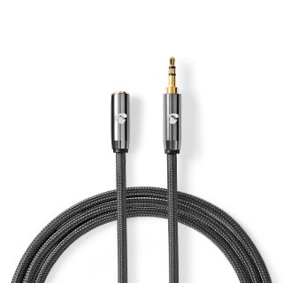 3m Verlängerungskabel Klinke Stecker Buchse 3,5mm 24k HD Audio High End Vollmetall