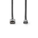 HDMI - HDMI Mini Adapter Kabel 2m OFC Highend 24k vergoldet Stecker Metall HDR