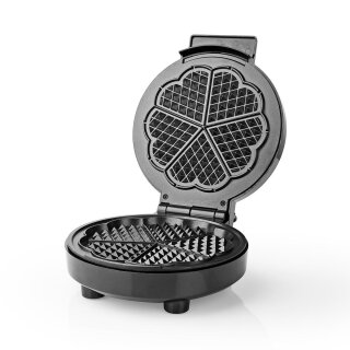 Retro Design Herz Form Waffeln Waffeleisen 1000W Küchengeräte schwarz