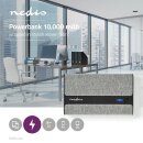 Powerbank in Stoff | 10.000 mAh | 2 x USB-A 2 A (max.) | Grau