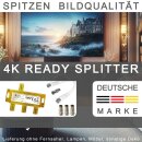 3-Fach IEC GOLD Sat Splitter Verteiler Antennenverteiler 3fach TV Kabel Adapter Kabelfernsehen Koax