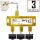 3-Fach IEC GOLD Sat Splitter Verteiler Antennenverteiler 3fach TV Kabel Adapter Kabelfernsehen Koax