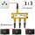 Sat Splitter 3-Fach HD digital Antennenverteiler TV Verteiler + F-Stecker Adapter mit Wetterschutz DC-Durchlass