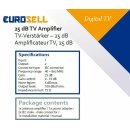 Zweigeräteverstärker Kabelfernseh Verstärker 25dB Splitter Weiche HDTV Kabelfernsehen TV