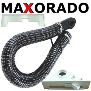 Maxorado Set ZS5 für Zentralstaubsauger - Sockeldüse + Einbau Kit + Edelstahl Blende