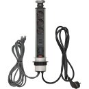 Einbau Steckdosenleiste Schreibtisch versenkbar 3fach + 2x CAT6 RJ45 + 2x USB
