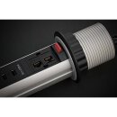 Einbau Steckdosenleiste Schreibtisch versenkbar 3fach + 2x CAT6 RJ45 + 2x USB