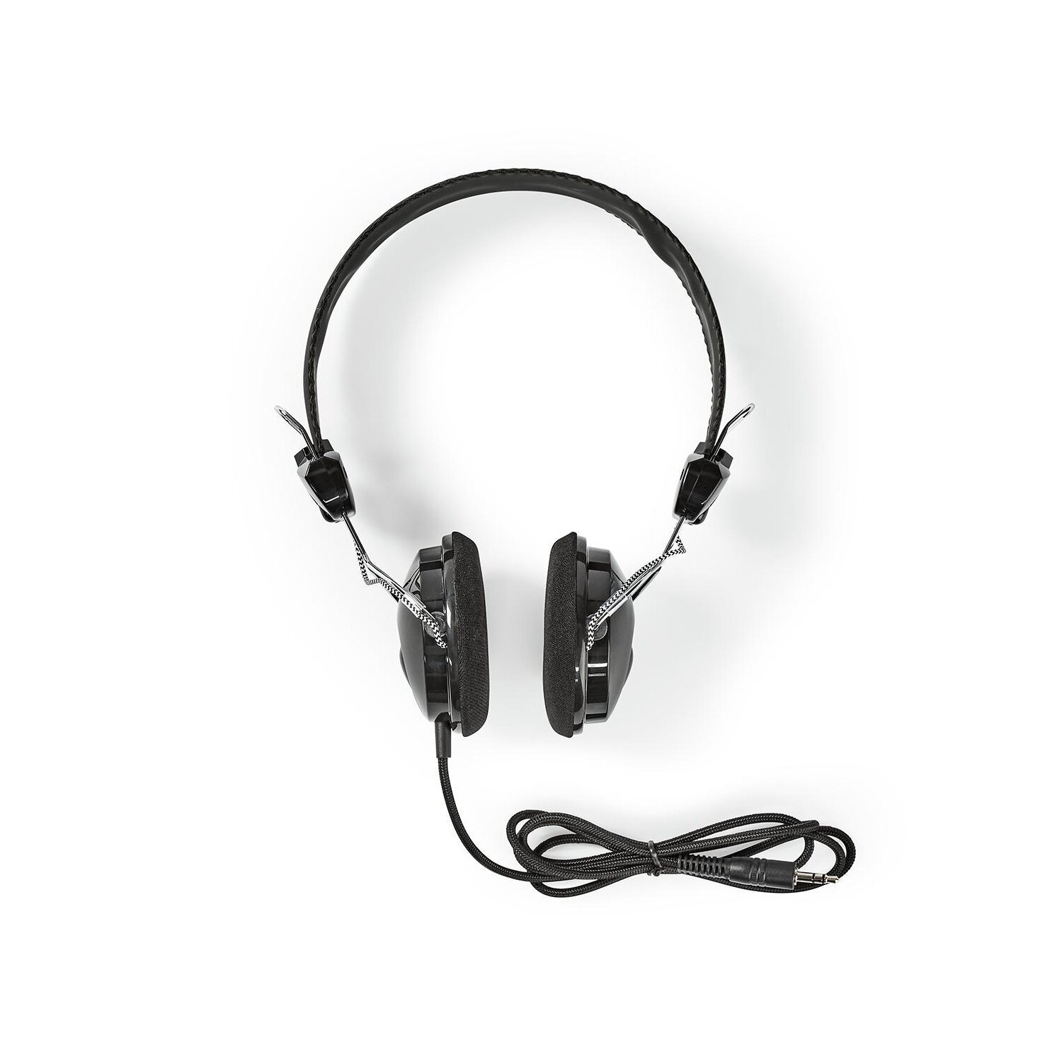 Eurosell OnEar Kopfhörer verkabelt 3,5mm Klinke HiFi Kopfbügel kabelgebunden schwarz 