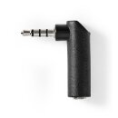 4pol 3,5mm Klinkenstecker Winkel Adapter Klinke Stecker Buchse abgewinkelt