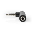 10 Stück 4 pol Audio Winkeladapter Stereo 3,5mm Klinke Stecker Buchse Winkel Adapter