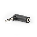 10 Stück 4 pol Audio Winkeladapter Stereo 3,5mm Klinke Stecker Buchse Winkel Adapter