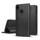 Bookcase Tasche Hülle Klappetui Handyhülle Case für Samsung Galaxy A10S | Schwarz