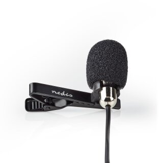Profi Ansteck-Mikrofon Clip-On Lavalier 3,5 mm Klinke für PC Smartphone Laptop