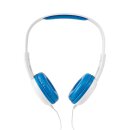 Kinder Kopfhörer weiß blau mit Lautstärke...