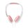Kinder Kopfhörer mit Lautstärke Begrenzung Pink rosa weiß kabelgebunden mit Kabel