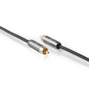 Digital Audiokabel Cinch-Stecker Chinch RCA Kabel mit Stahl Geflecht ummantelt HQ