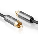Digital Audiokabel Cinch-Stecker Chinch RCA Kabel mit Stahl Geflecht ummantelt HQ