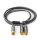 Ultra Highend Subwoofer-Kabel Cinch Stecker an 2x Cinch Stecker 3m RCA Chinch vergoldet