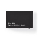 HDMI Umschalter | 2x HDMI + 1x USB-C Smartphone Eingang | 1x Ausgang Adapter Switch