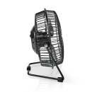 Mini-Ventilator aus Metall | 15 cm Durchmesser | USB-betrieben | Schwarz Tisch