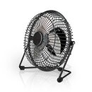 Mini-Ventilator aus Metall | 15 cm Durchmesser | USB-betrieben | Schwarz Tisch