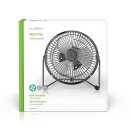 Mini-Ventilator aus Metall | 15 cm Durchmesser | USB-betrieben | Stahlgrau