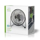 Mini-Ventilator aus Metall | 15 cm Durchmesser | USB-betrieben | Stahlgrau