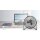 Mini-Ventilator aus Metall | 15 cm Durchmesser | USB-betrieben | Stahlgrau
