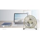 Mini-Ventilator aus Metall | 15 cm Durchmesser | USB-betrieben | Grau