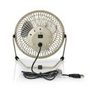 Mini-Ventilator aus Metall | 15 cm Durchmesser | USB-betrieben | Grau